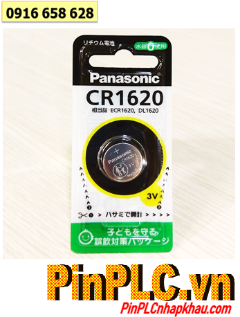 Panasonic CR1620; Pin 3v lithium Panasonic CR1620 /Nội địa Nhật-vỉ chữ Nhật (Vỉ 1viên)